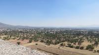 Aussicht von der Sonnenpyramide über die Tempelanlagen von Teotihuacan, Mexiko