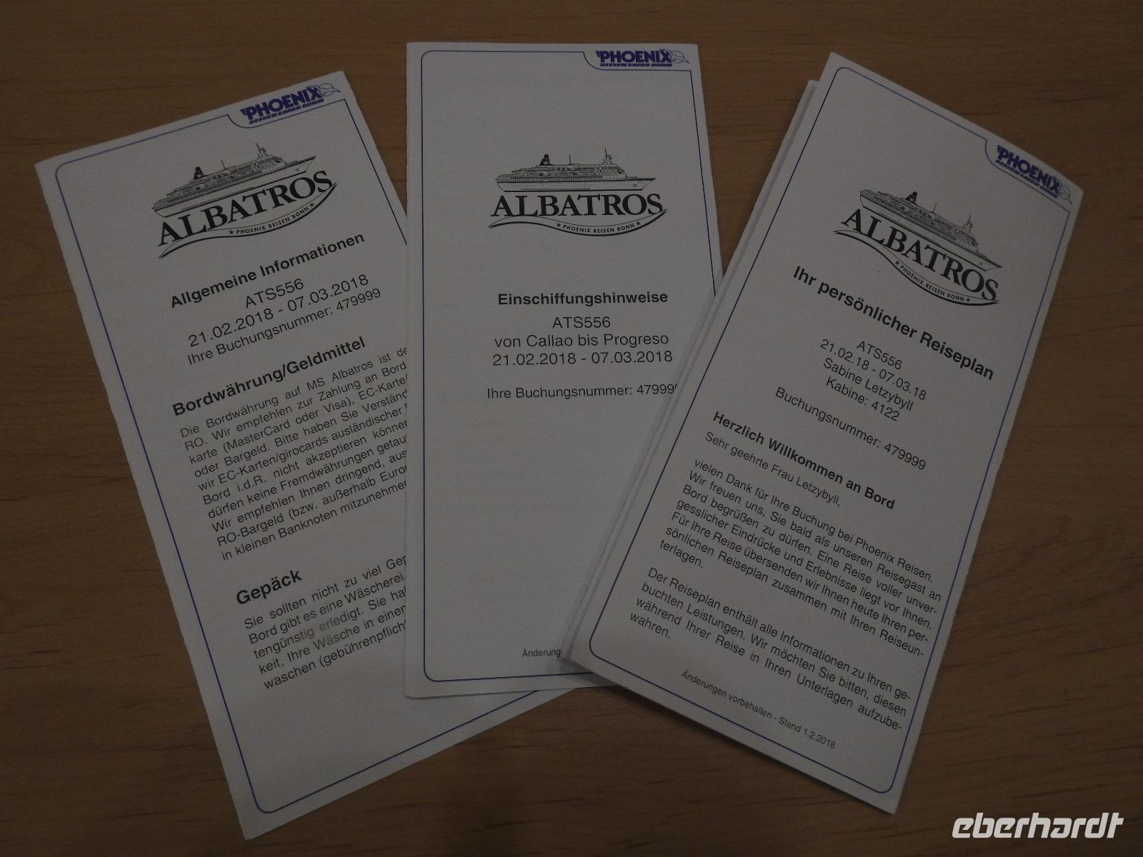 Unterlagen MS Albatros