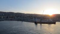 Abendstimmung beim Auslaufen aus Valparaiso, Chile