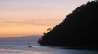 Abendstimmung beim Auslaufen in der Bucht von Golfito, Costa Rica