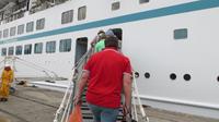 Einschiffung auf MS Amadea im Hafen von Valparaiso, Chile
