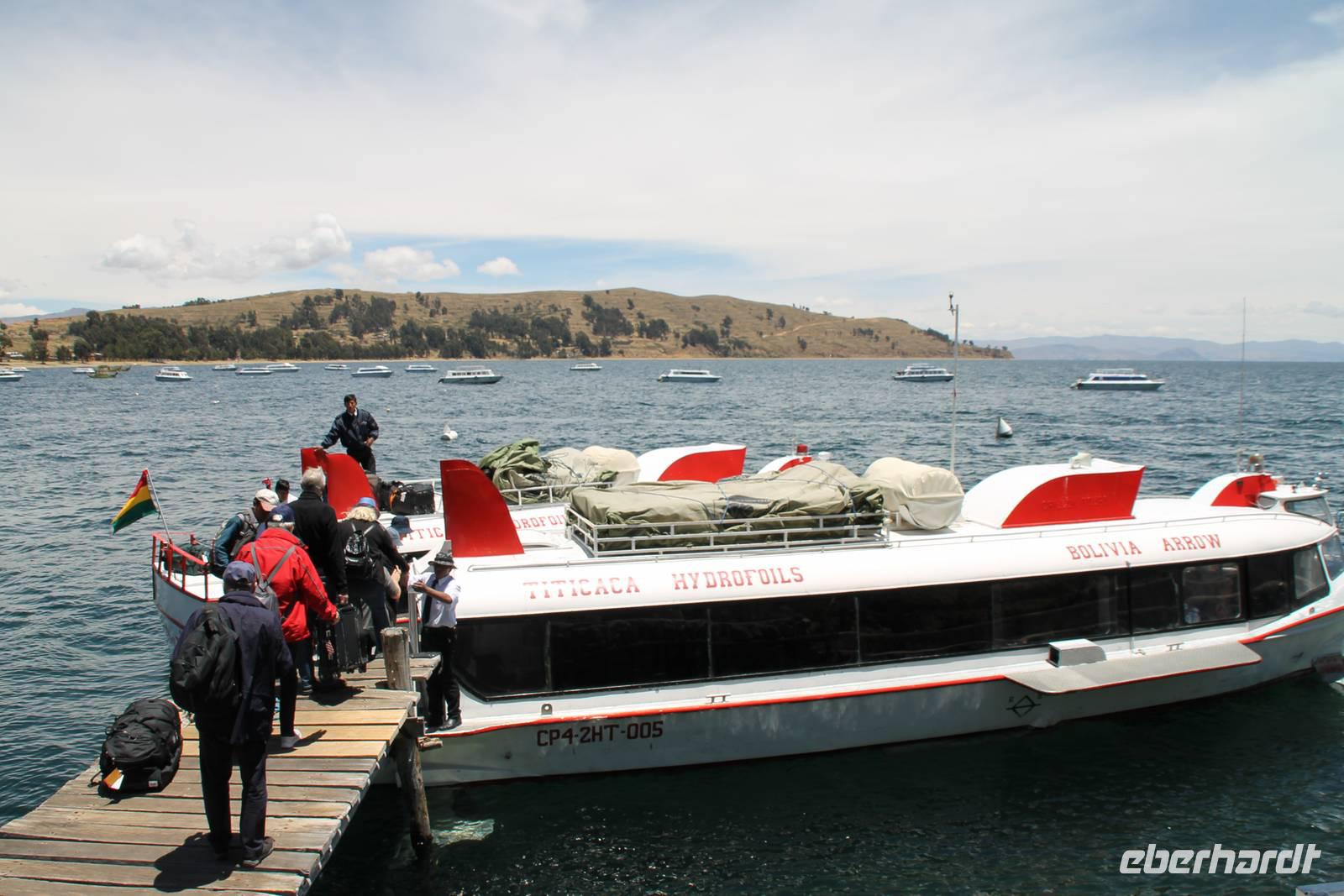 Peru: Fahrt mit dem Hydrofoil Boot zur Sonneninsel
