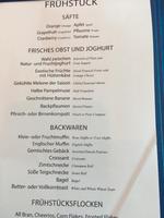 Frühtückskarte