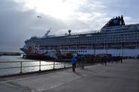 Die Norwegian Sun im Hafen von Punta Arenas, Chile
