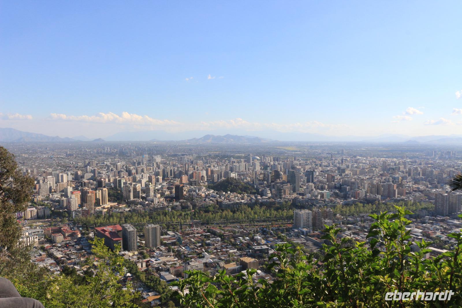 Blick auf Santiago vom Aussichtspunkt San Cristobal