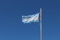 Argentinische Flagge in Bariloche