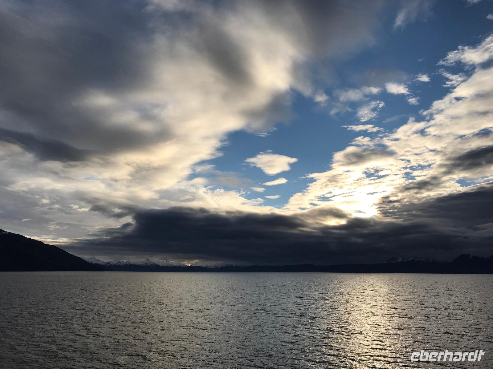 Sonnenuntergang auf der Stella Australis