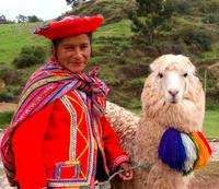 Inkafrau mit Lama (2)