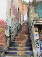 Bemalte Treppen Valparaiso