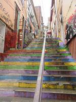 Bemalte Treppen Valparaiso