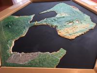 Reliefmodell der Halbinsel Valdes