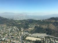 Blick vom Costanera-Tower auf Santiago und die Anden
