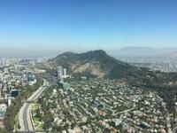 Blick vom Costanera-Tower auf Santiago und die Anden