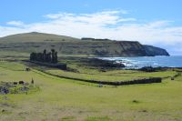 Chile und Osterinsel - Rano Raraku - Blick auf Tongariki