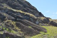 Chile und Osterinsel - Rano Raraku - Steinbruch der Moai - größter je angefangender Moai