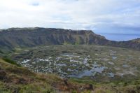 Chile und Osterinsel - Krater des Vulkans Rano Kau