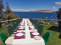 Mittagessen am Titicaca See auf der Sonneninsel Bolivien @ Anette Rietz EHT