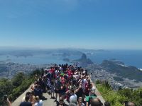 Rio de Janeiro Blick auf Zuckerhut von Corcovado Christus Statue @ Anette Rietz EHT