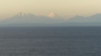 ein letzter Blick auf die Vulkane Osorno und Calbuco