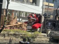 Rio de Janeiro - am Straßenrand Karnevalswagen