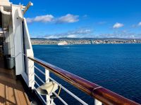 Wie schoen,  das Wetter und die Aussicht auf P.Arenas