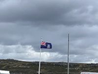 Die englische Fahne auf den „Malvinas - Falkland“ Inseln