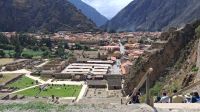 Inka-Stätte Ollantaytambo von oben
