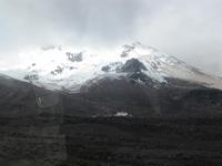 Chimborazo Nationalpark -der Chimborazo zeigt sich