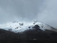 Chimborazo Nationalpark -der Chimborazo zeigt sich