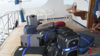 Galapagos - unsre Koffer auf der Glaxay