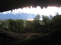 Blick aus der Milodonhöhle