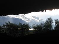 Blick aus der Milodonhöhle