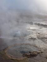 Geysire und Dampfsäulen
