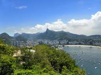 Brasilien/ Rio de Janeiro -  Blick vom Morro da Urco auf Botafogo und Corcovado