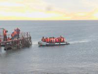 Ankunft mit den Zodiacs