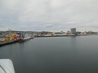 Einlaufen in den Hafen von Punta Arenas