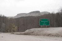 Grenze zu Chile unter Ascheregen