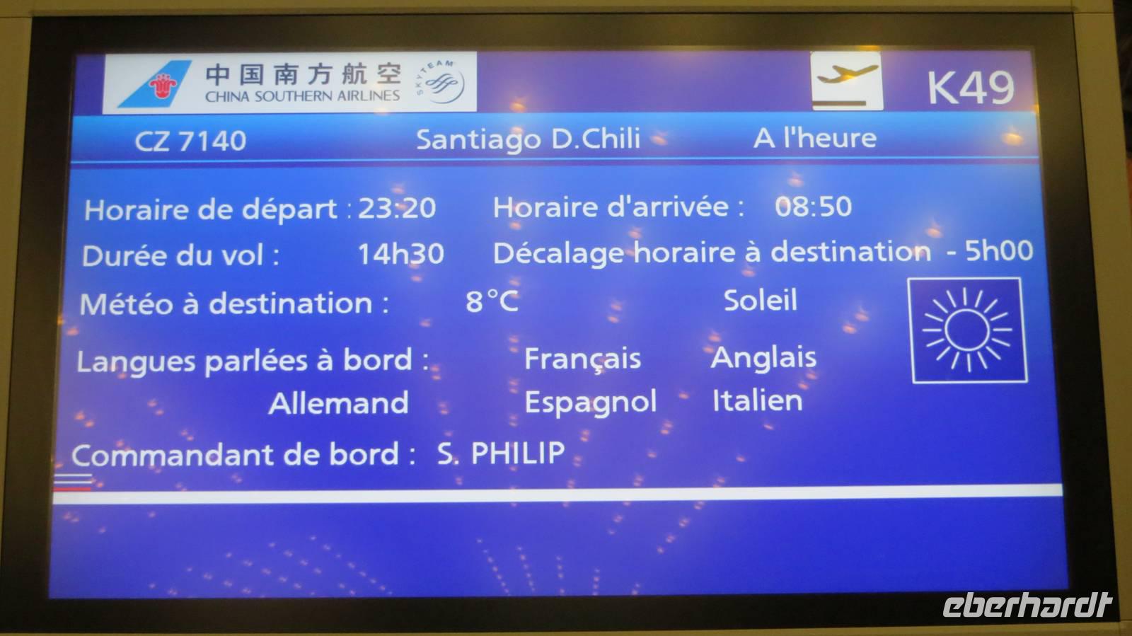 Anzeigetafel Flughafen Paris