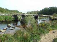 Dartmoor Clapper Bridge in Postbridge