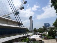29.01.2016: Singapur - Blick vom Singapore Flyer auf das Hotel 