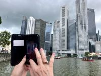 Die Glass-Hochhaueser fotografiert