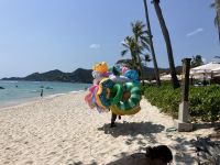 Wandernde Strandutensilien