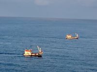 Fischkutter in Laem Chabang, Bangkog, Thailand