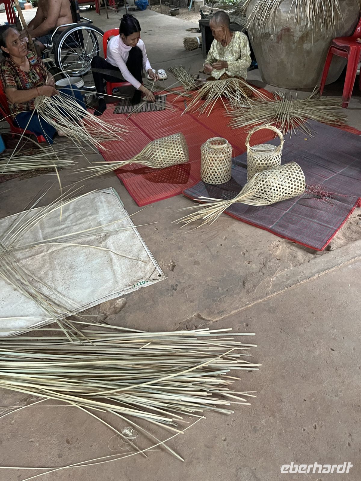 Rattankörbe flechten, Siem Reap, Kambodscha