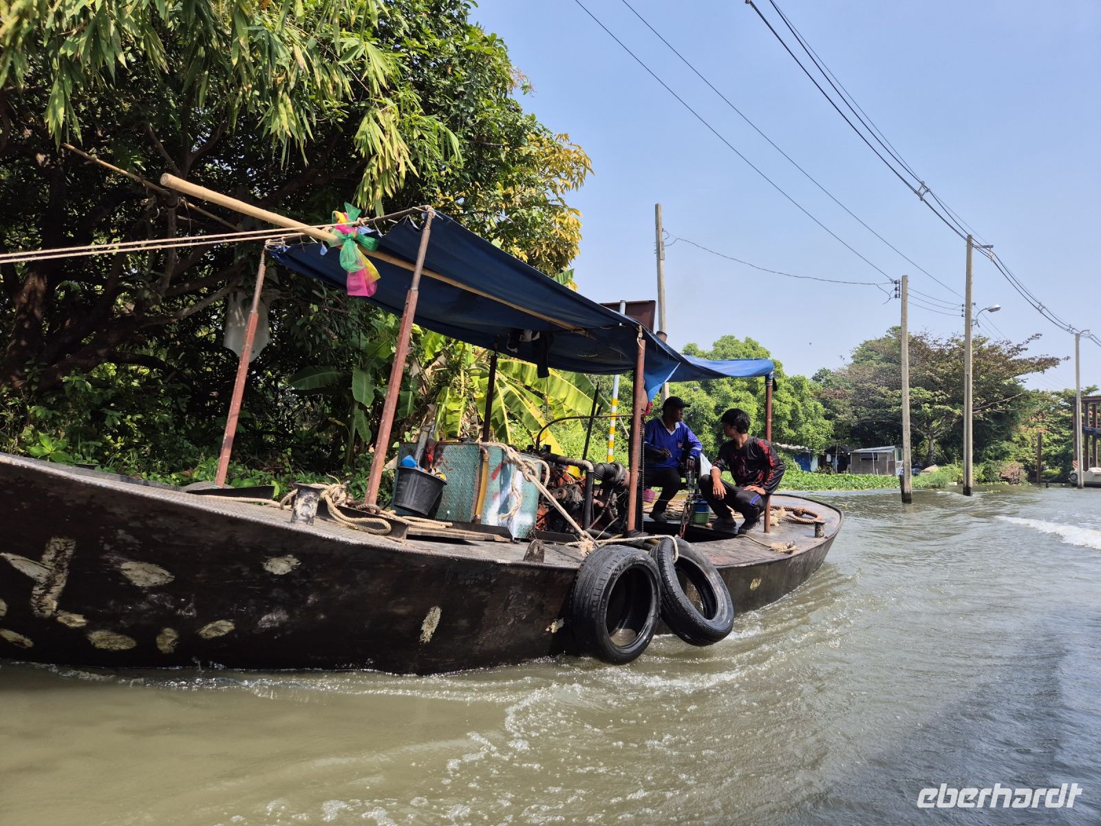 Bangkok, Fahrt mit Longtail-Booten im alten Stadtteil Thonburi