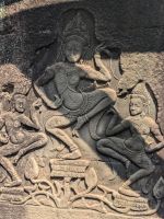 Apsara Figuren Wandrelief Bayon