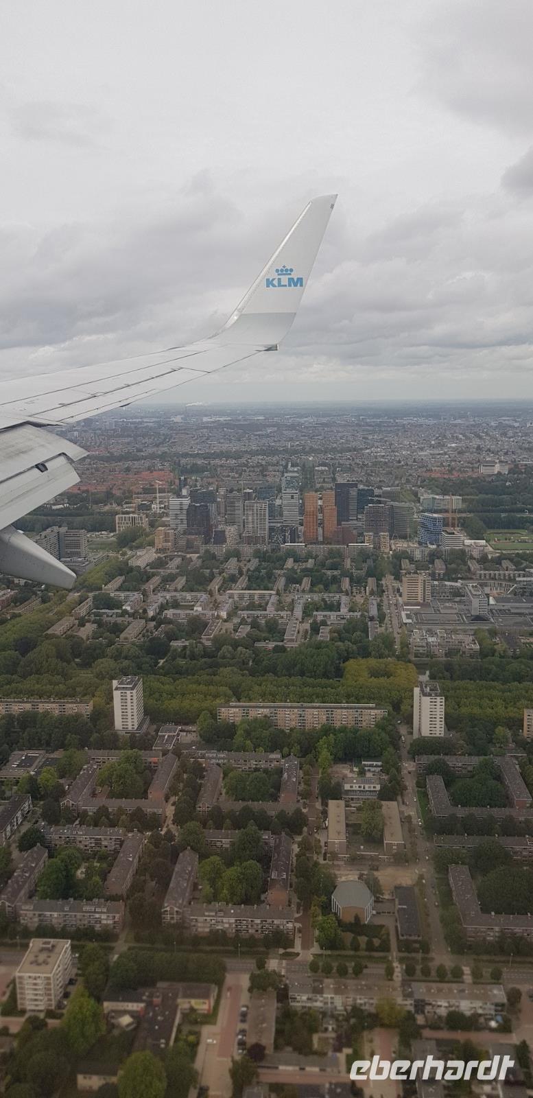 Abflug von Amsterdam nach Hong Kong