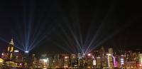 Skyline von Hong Kong - Lasershow