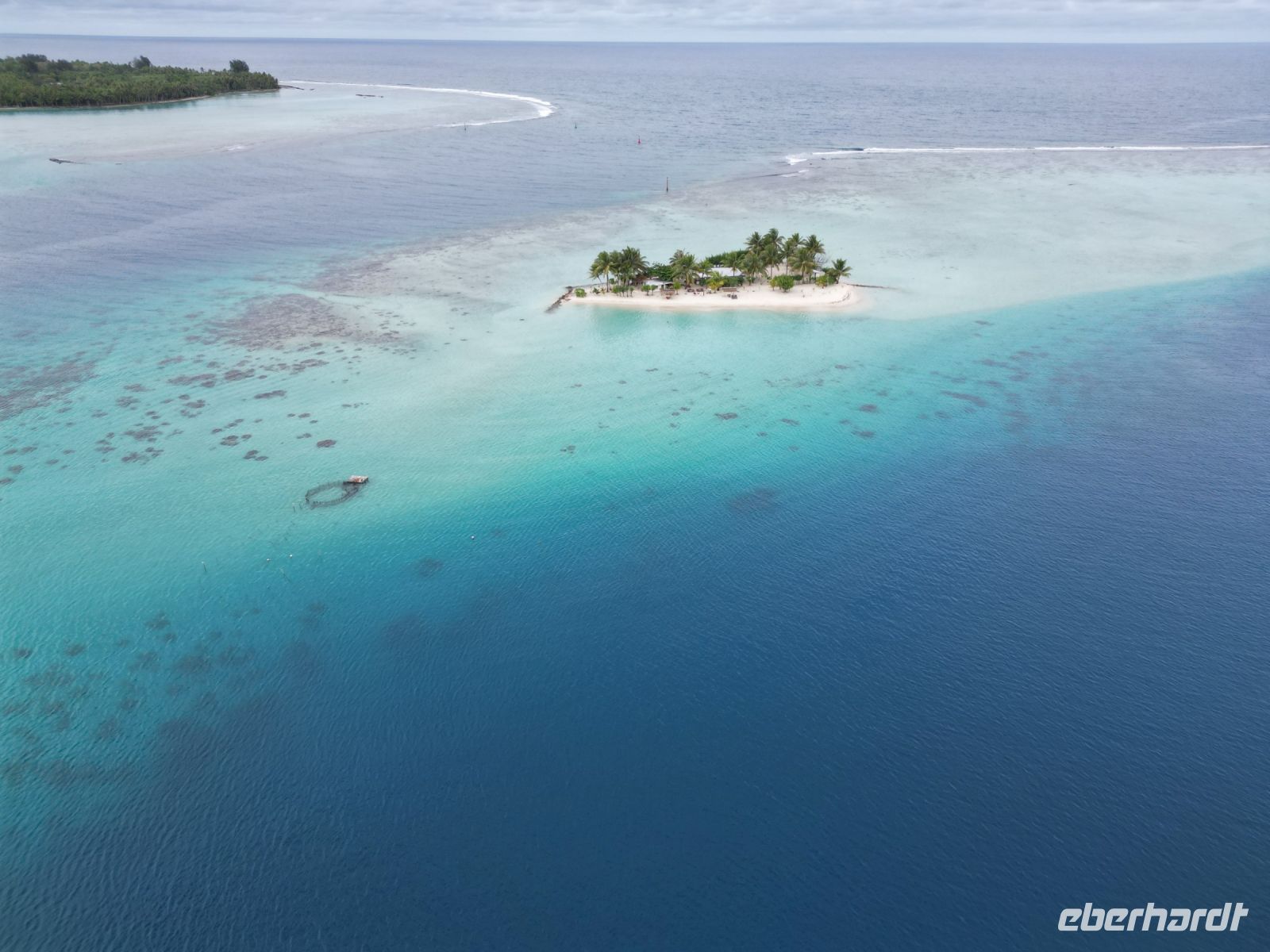 Drohnenaufnahmen von Huahine