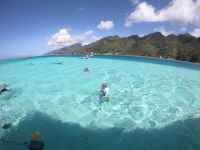 Die Lagune von Moorea - Schnorchelstopp